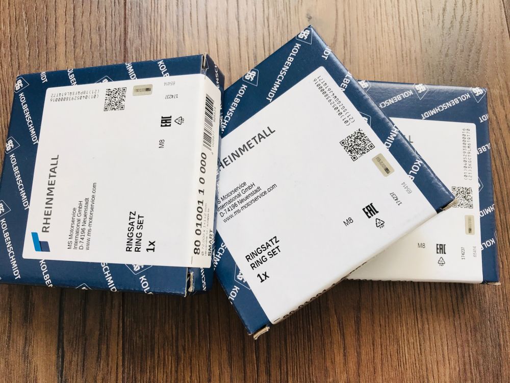 3x Kolbenschmidt Kolbenringsätze für SMART 451 Benziner 1.0 - STD 72mm 1mm/1m...
